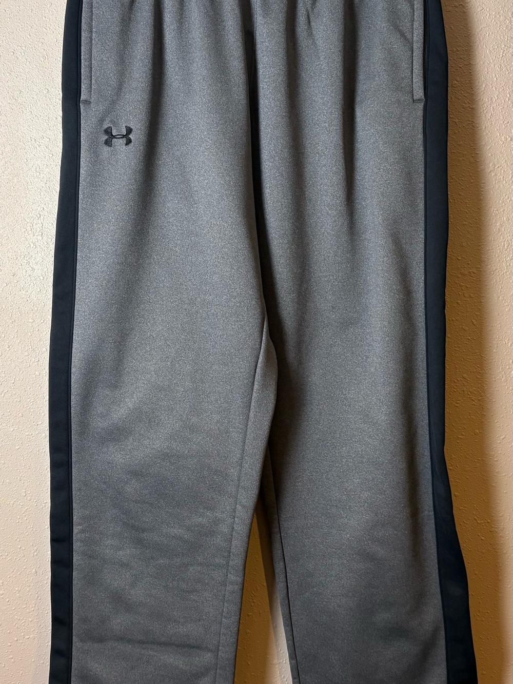 Under Armour Gray Joggers with Black Side Stripes